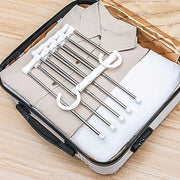 5 in 1 Hanger, Clothes Hanging Stainless Steel, Folding, Closet Organizer Pack of 2