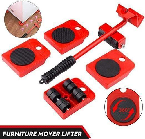 Aarij Mart Heavy Duty Furniture Lifter Mover Tool Set with Wheel Pads
