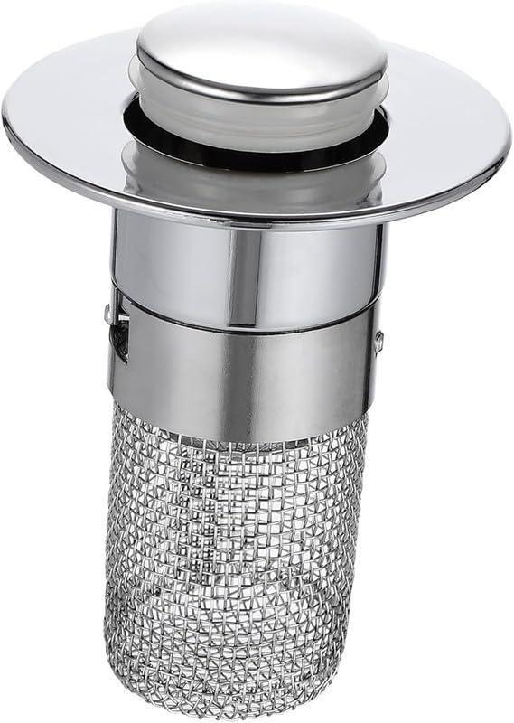 Stainless Steel Sink Hair Filter & Removable Drain Stopper Plug