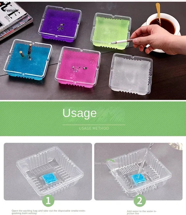 Disposable Smokeless Cigarette Ashtray, Odorless (Pack of 5)