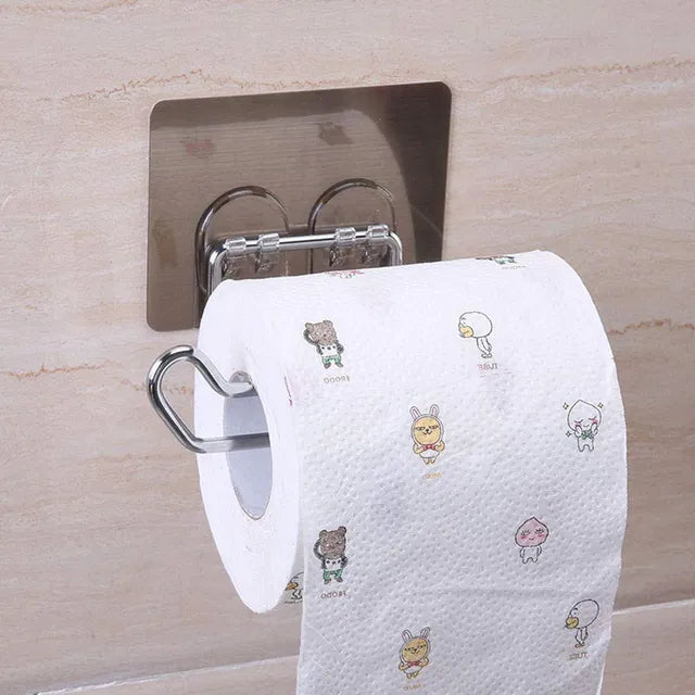 Stainless Steel Wall Mount Self Adhesive Toilet Paper Holder