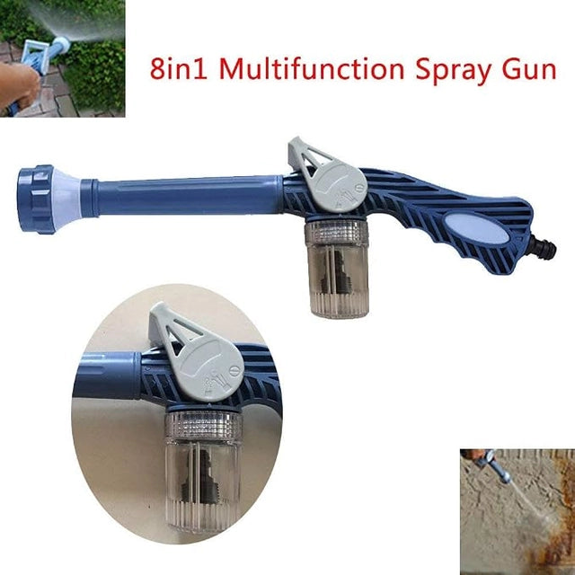 Aarij Mart 8-in-1 Turbo Water Spray Gun with Soap Dispenser