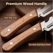 Aarij Mart 3-in-1 Vegetable & Fruit Peeler with Wooden Grip, Pack of 1