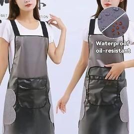 Adjustable Transparent PVC Cooking Apron, Oil & Water Proof, Pack of 1