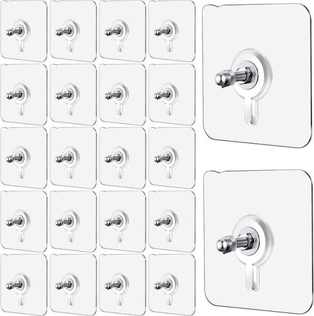 Wall Mount Screw Hooks for Kitchen Bathroom Bedroom Living Room 40 Pcs