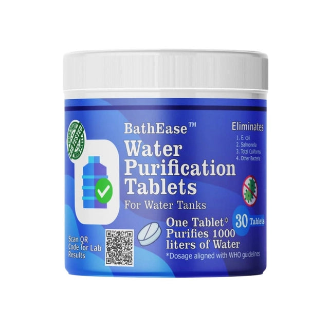 Chlorine Water Purification Tablets - Pack of 30