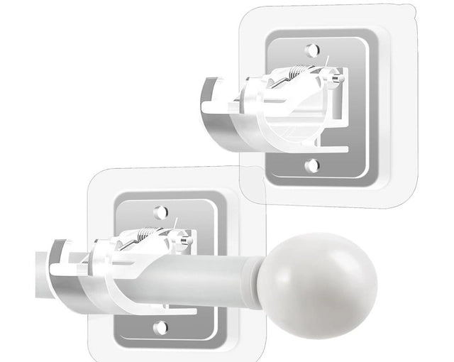 Aarij Mart Self Adhesive Curtain Rod Holders Without Drill, Pack of 4