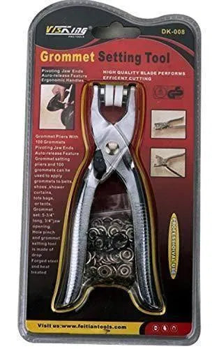 9.5mm Silver Metal Prong Snap Buttons, 50 Sets with Pliers