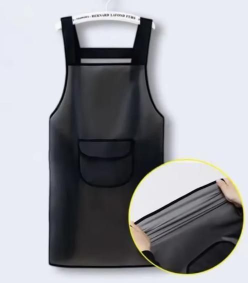 Adjustable Transparent PVC Cooking Apron, Oil & Water Proof, Pack of 1
