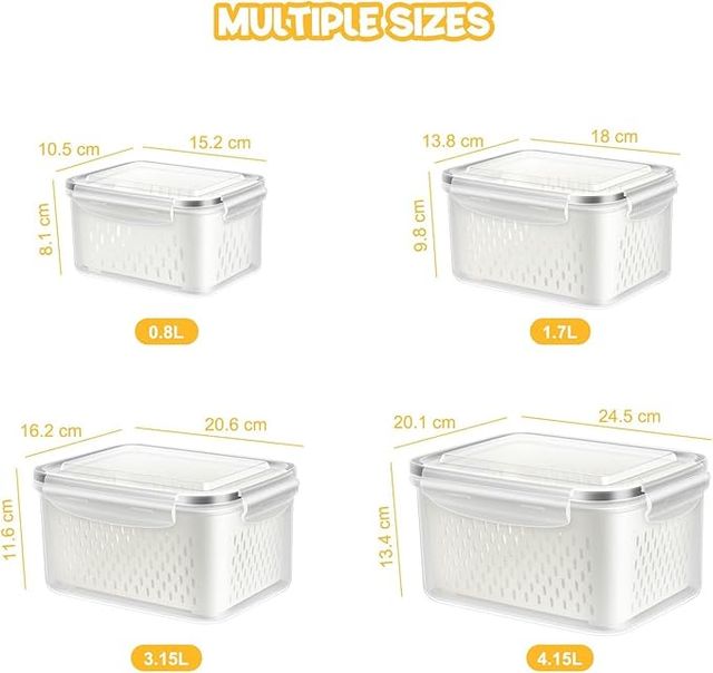 Aarij Mart Fridge Storage Containers Pack of 2