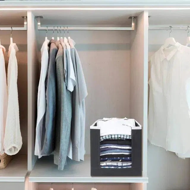 Foldable Shirt & Clothing Organizer Stacker (Pack of 1, Assorted Colour)
