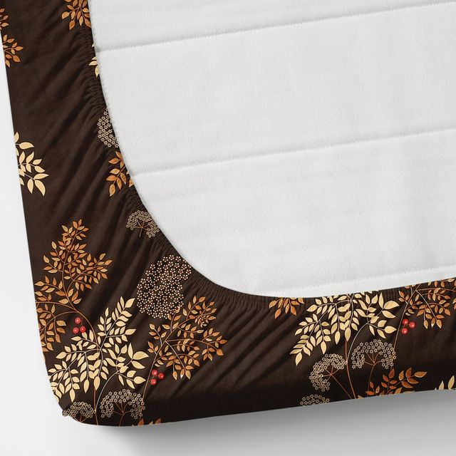Microfiber Elastic Fitted Double Bedsheet with 2 Pillow Covers, 70x76x6 Inches