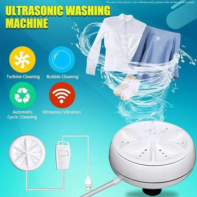 Portable Mini Ultrasonic Washing Machine for Home Use