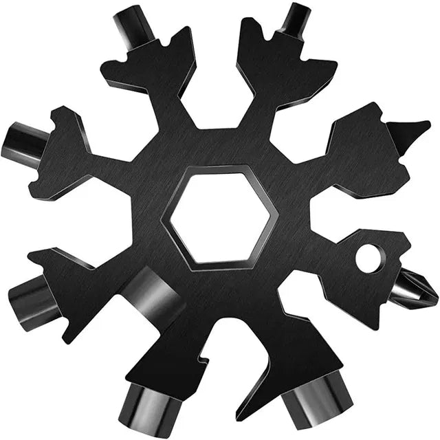 PLANETONE 18-in-1 Stainless Steel Snowflake Multi Tool Keychain