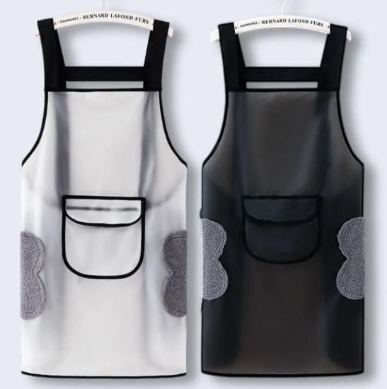 Adjustable Transparent PVC Cooking Apron, Oil & Water Proof, Pack of 1