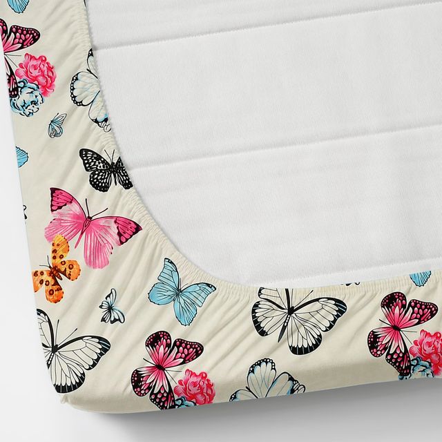 Microfiber Elastic Fitted Double Bedsheet with 2 Pillow Covers, 70x76x6 Inches