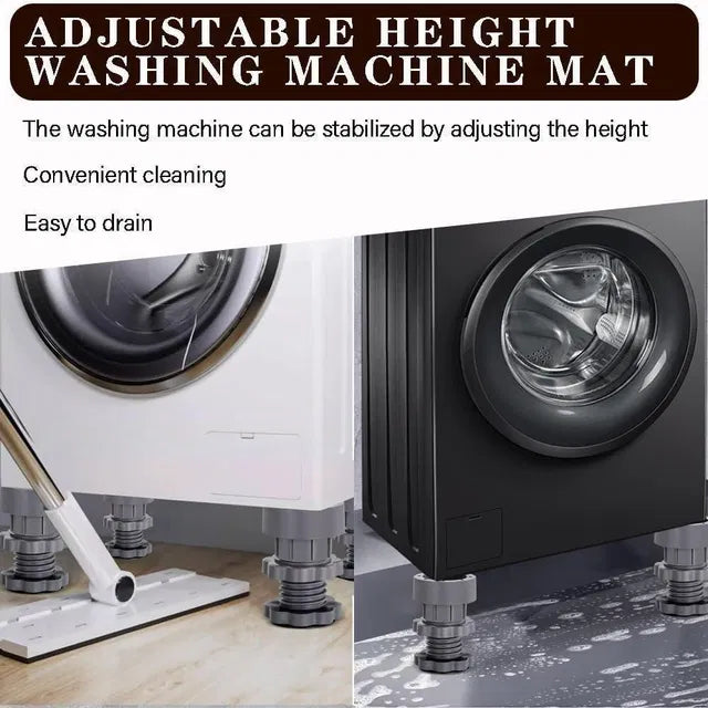 Adjustable Washing Machine Vibration Pads & Refrigerator Stand, 4 Pcs