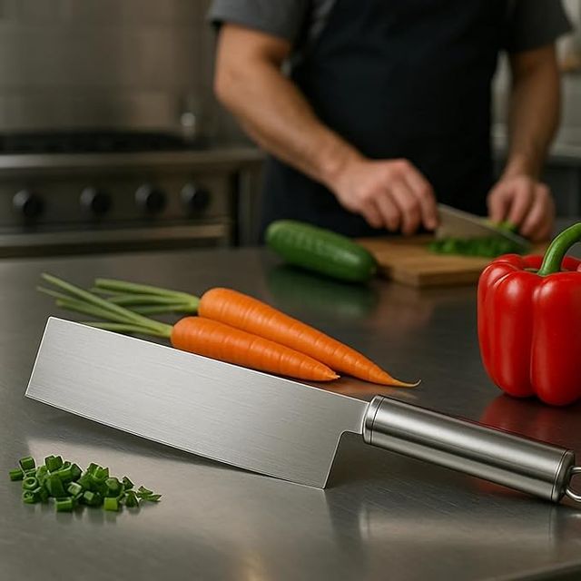 Aarij Mart Stainless Steel Vegetable Cleaver Knife for Kitchen Use, 1 Pc
