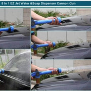 Water Cannon 8 in 1 Turbo Water Spray Gun for Car Washing, Gardening Home Cleaning with inbuilt Soap Dispenser Tank