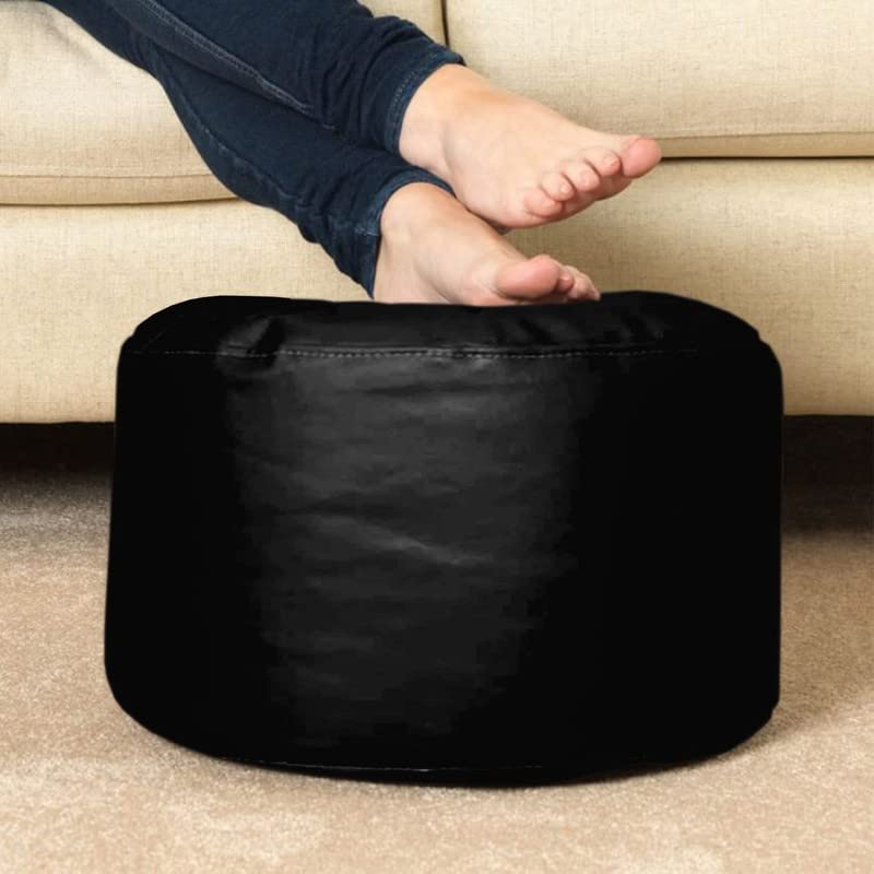 Cozy Rabbit 3-Piece Filled Bean Bag Combo with Footrest & Cushion in Black - view 3