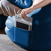 Cozy Rabbit 3-Piece Filled Bean Bag Combo with Footrest & Cushion in Blue - view 2