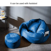 Cozy Rabbit 3-Piece Filled Bean Bag Combo with Footrest & Cushion in Blue - view 3