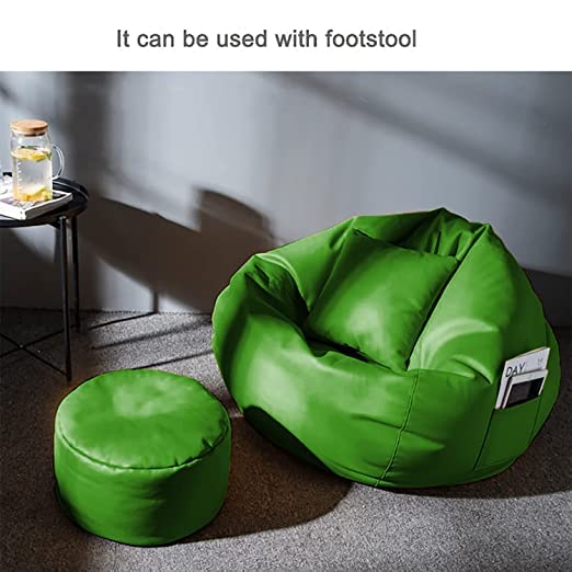 Cozy Rabbit 3-Piece Filled Bean Bag Combo with Footrest & Cushion in Green - view 2