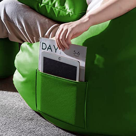 Cozy Rabbit 3-Piece Filled Bean Bag Combo with Footrest & Cushion in Green - view 3