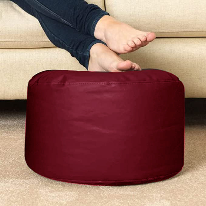 Cozy Rabbit 3-Piece Filled Bean Bag Combo with Footrest & Cushion in Maroon - view 4