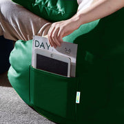 Cozy Rabbit 3-Piece Filled Bean Bag Combo with Footrest & Cushion in Military Green - view 3