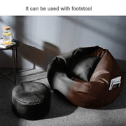 Cozy Rabbit 3-Piece Filled Bean Bag Combo with Footrest & Cushion in Black Brown - view 2