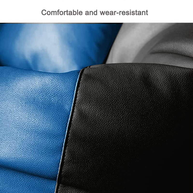 Cozy Rabbit 3-Piece Filled Bean Bag Combo with Footrest & Cushion in Blue Black - view 3