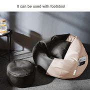 Cozy Rabbit 3-Piece Filled Bean Bag Combo with Footrest & Cushion in Cream Black - view 3
