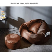 Cozy Rabbit 3-Piece Filled Bean Bag Combo with Footrest & Cushion in Brown & TAN - view 3