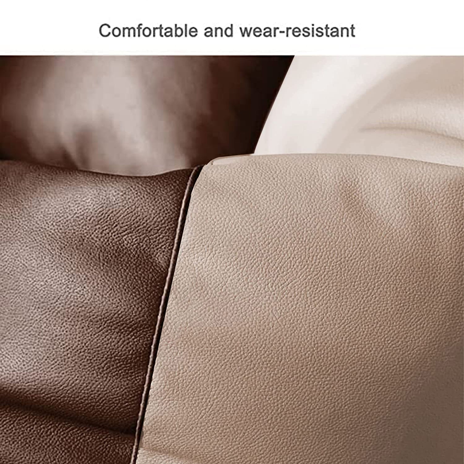 Cozy Rabbit 3-Piece Filled Bean Bag Combo with Footrest & Cushion in Cream & Brown - view 3