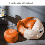 Cozy Rabbit 3-Piece Filled Bean Bag Combo with Footrest & Cushion in Cream & Orange - view 3