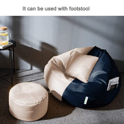 Cozy Rabbit 3-Piece Filled Bean Bag Combo with Footrest & Cushion in Navy & Cream - view 2