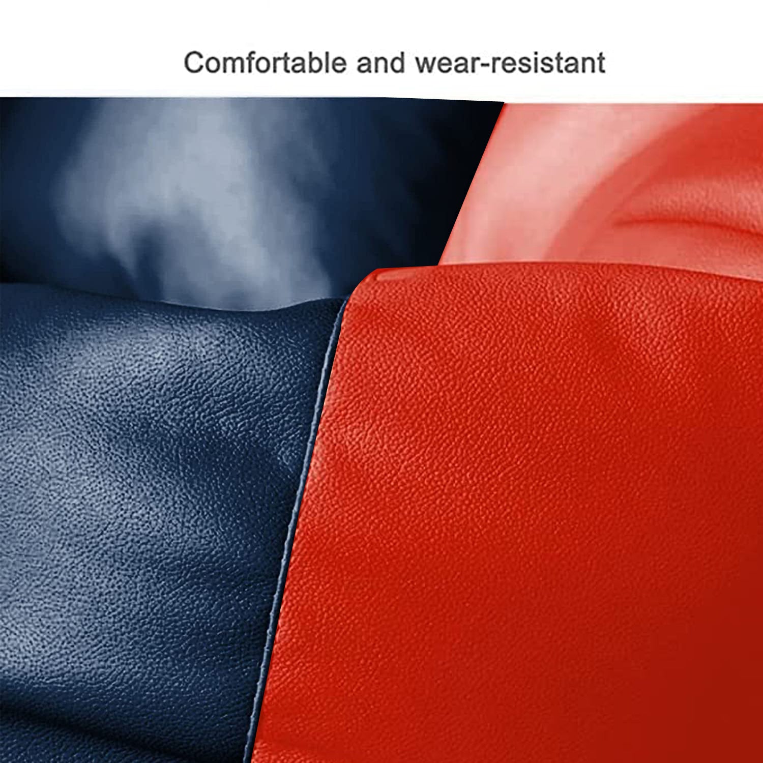 Cozy Rabbit 3-Piece Filled Bean Bag Combo with Footrest & Cushion in Navy & Red - view 2