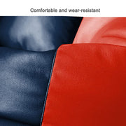 Cozy Rabbit 3-Piece Filled Bean Bag Combo with Footrest & Cushion in Navy & Red - view 2