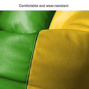 Cozy Rabbit 3-Piece Filled Bean Bag Combo with Footrest & Cushion in Yellow & Green - view 2