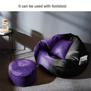 Cozy Rabbit 3-Piece Filled Bean Bag Combo with Footrest & Cushion in Purple & Black - view 2