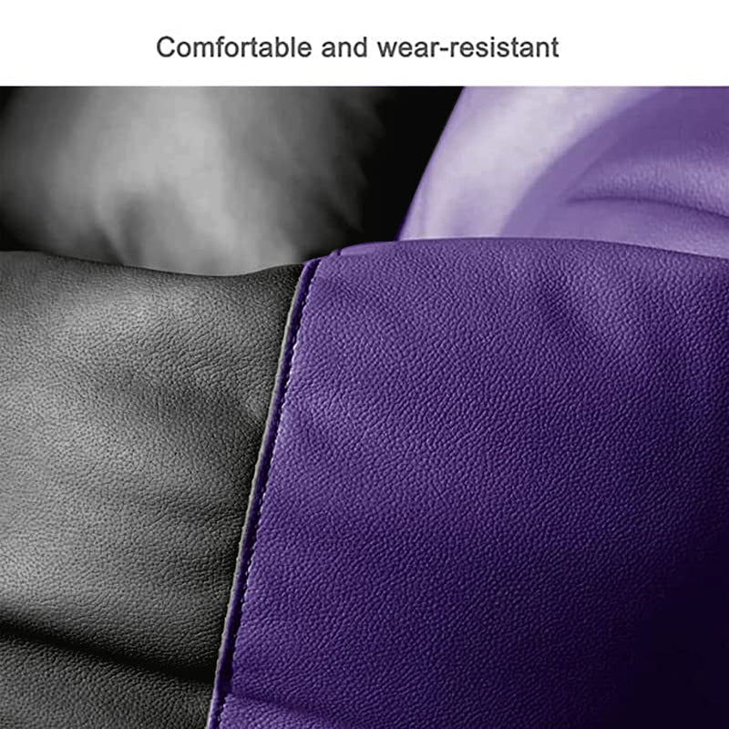 Cozy Rabbit 3-Piece Filled Bean Bag Combo with Footrest & Cushion in Purple & Black - view 3