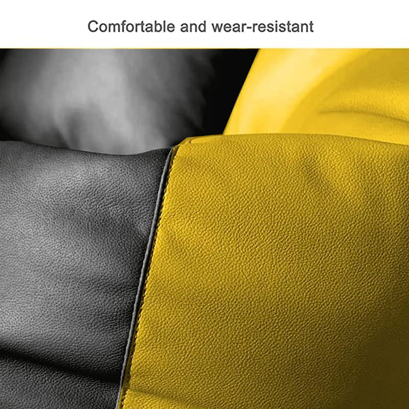 Cozy Rabbit 3-Piece Filled Bean Bag Combo with Footrest & Cushion in Yellow & Black - view 2