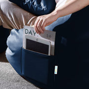 Cozy Rabbit 3-Piece Filled Bean Bag Combo with Footrest & Cushion in Navy Blue - view 3