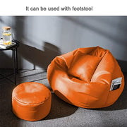 Cozy Rabbit 3-Piece Filled Bean Bag Combo with Footrest & Cushion in Orange - view 2