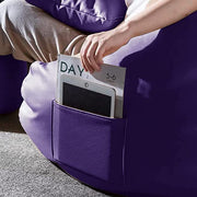 Cozy Rabbit 3-Piece Filled Bean Bag Combo with Footrest & Cushion in Purple - view 2