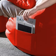 Cozy Rabbit 3-Piece Filled Bean Bag Combo with Footrest & Cushion in Red - view 3
