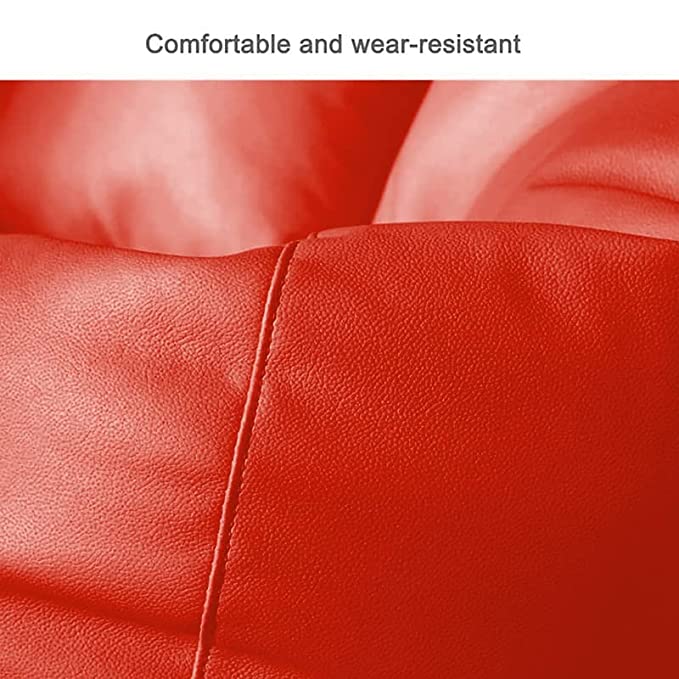 Cozy Rabbit 3-Piece Filled Bean Bag Combo with Footrest & Cushion in Red - view 5