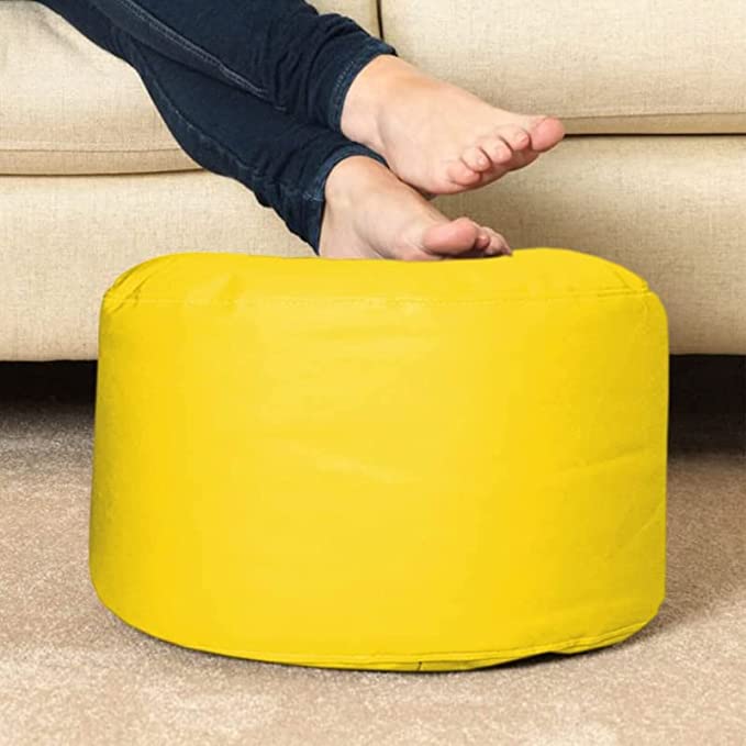 Cozy Rabbit 3-Piece Filled Bean Bag Combo with Footrest & Cushion in Yellow - view 4